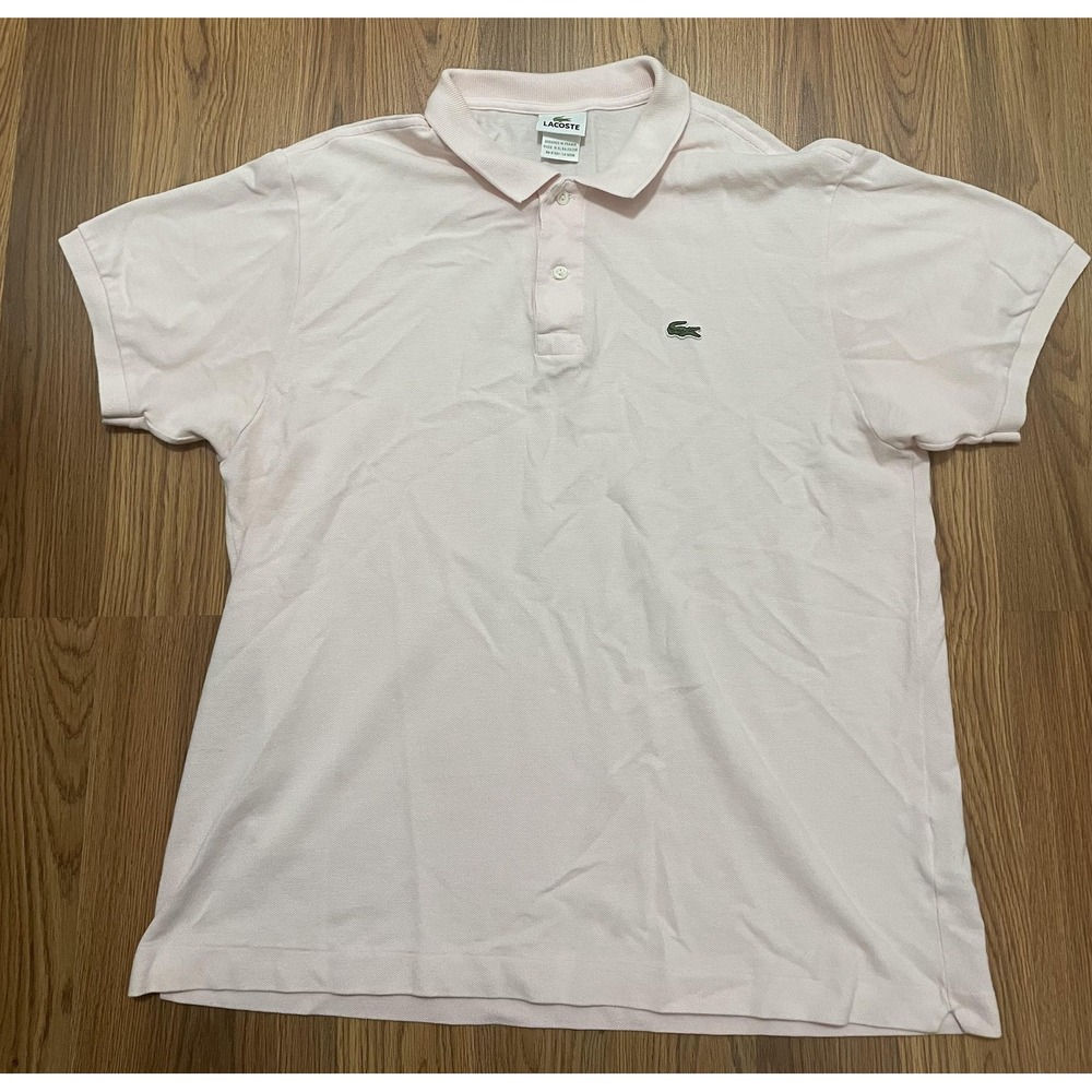 Lacoste Polo Shirt Mens XL Size 7 Classic Pique Croc Logo Preppy Golf
